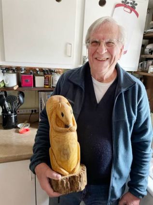 Dennis Foeller might just go squirrely if he didn't have wood carving.